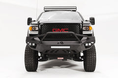 Fab Fours Vengeance Front Bumper, Pre-Runner Guard, Sensor Compatible, 2-Stage Black Powder Coat GM15-V3152-1