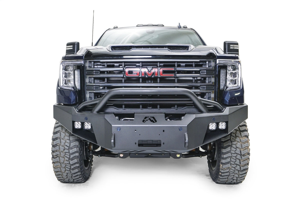 Fab Fours Premium Winch Front Bumper, Pre-Runner Guard, Bare Steel GM20-A5052-B