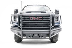 Fab Fours Black Steel Front Bumper, Full Grill Guard GM20-Q5060-1