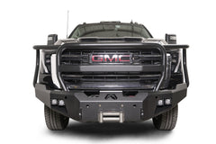 Fab Fours Premium Winch Front Bumper, Full Grill Guard, Sensor Compatible, 2-Stage Black Powder Coat GM24-A6250-1