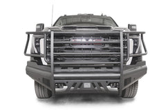Fab Fours Elite Front Bumper, Full Grill Guard, Sensor Compatible, Black Powder Coat GM24-Q6260-1