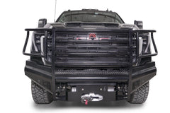 Fab Fours Black Steel Front Bumper, Full Grill Guard, Sensor Compatible GM24-S6260-1