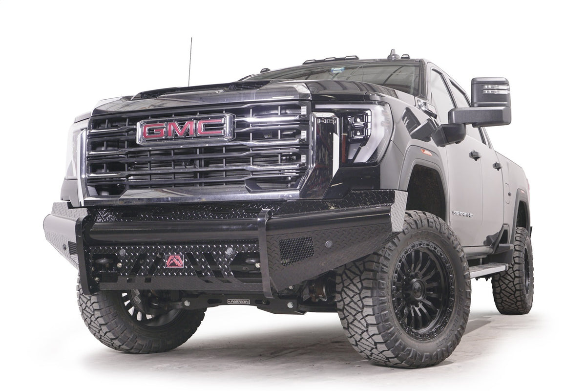 Fab Fours Black Steel Front Bumper, No Guard, Sensor Compatible GM24-S6261-1