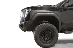 Fab Fours Vengeance Front Bumper, No Guard, 2-Stage Black Powder Coat GM24-V6251-1