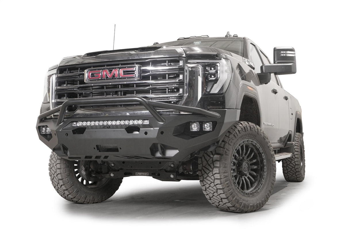 Fab Fours Matrix Front Bumper, Pre-Runner Guard, 2-Stage Black Powder Coat GM24-X6252-1