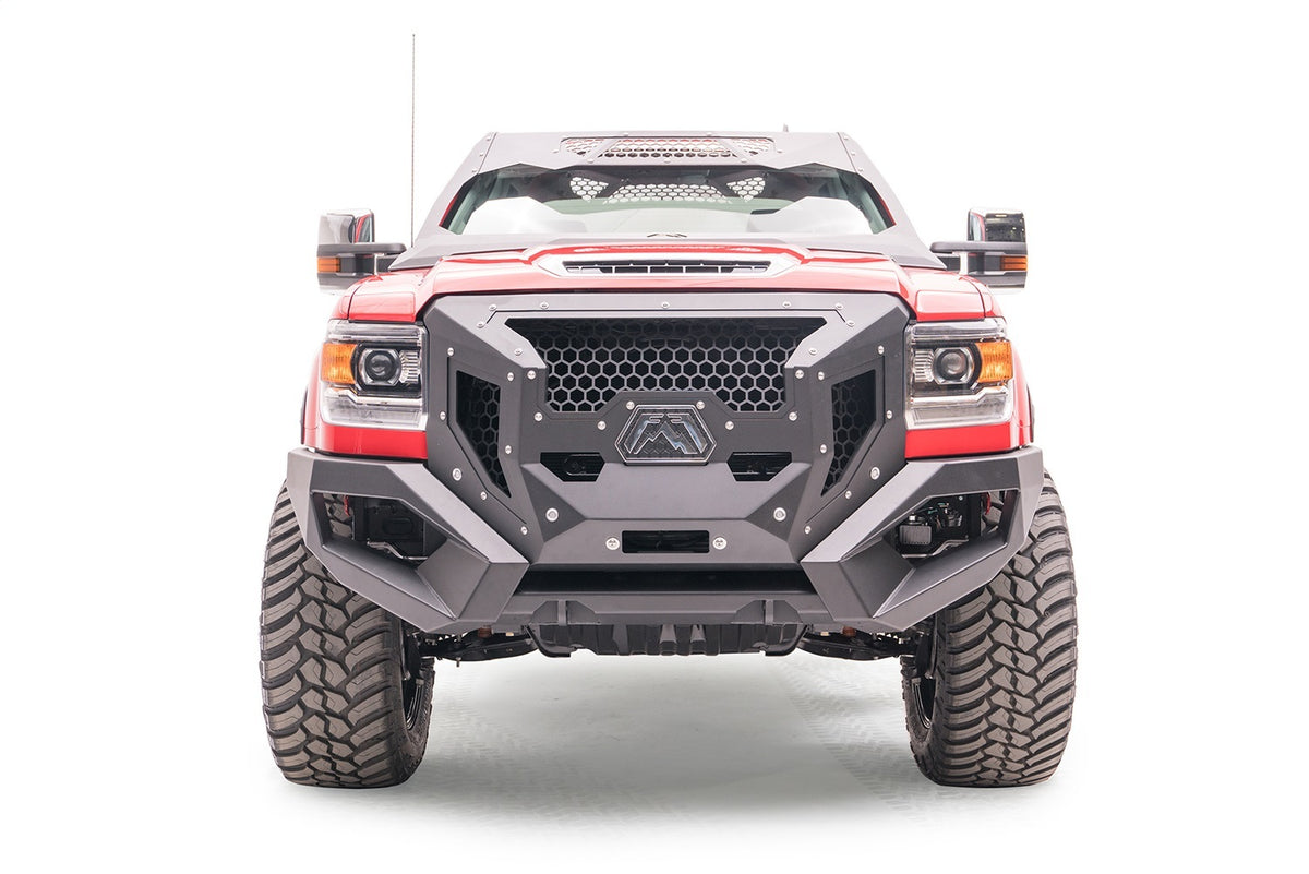 Fab Fours Grumper Front Bumper, Bare Steel GR3100-B