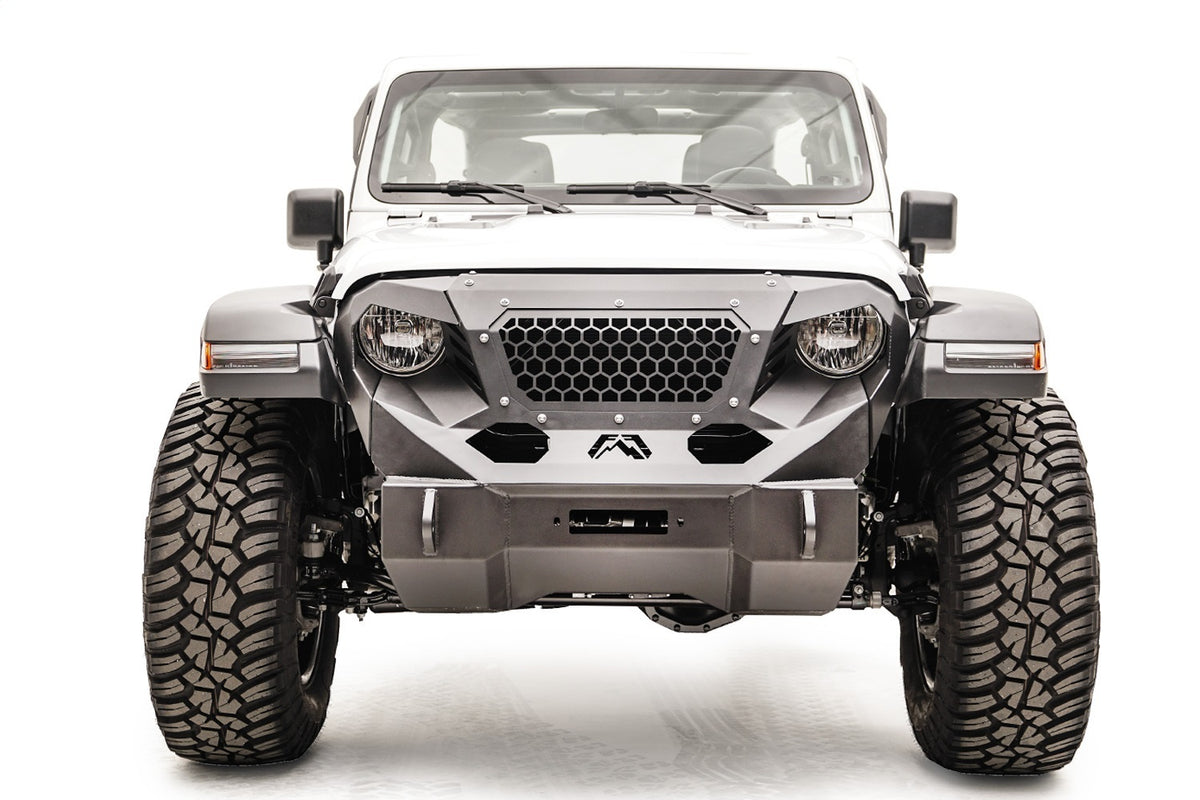 Fab Fours Grumper Front Bumper, Bare Steel GR4650-B