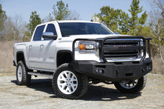 Fab Fours Premium Winch Front Bumper, Full Grill Guard, 2-Stage Black Powder Coat GS14-H3150-1