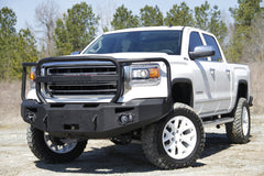 Fab Fours Premium Winch Front Bumper, Full Grill Guard, 2-Stage Black Powder Coat GS14-H3150-1