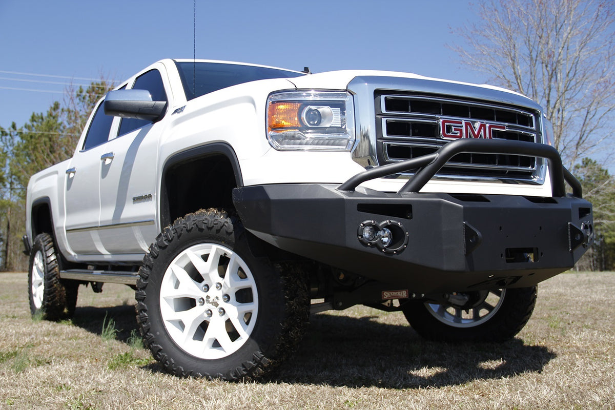 Fab Fours Premium Winch Front Bumper, Pre-Runner Guard, 2-Stage Black Powder Coat GS14-H3152-1