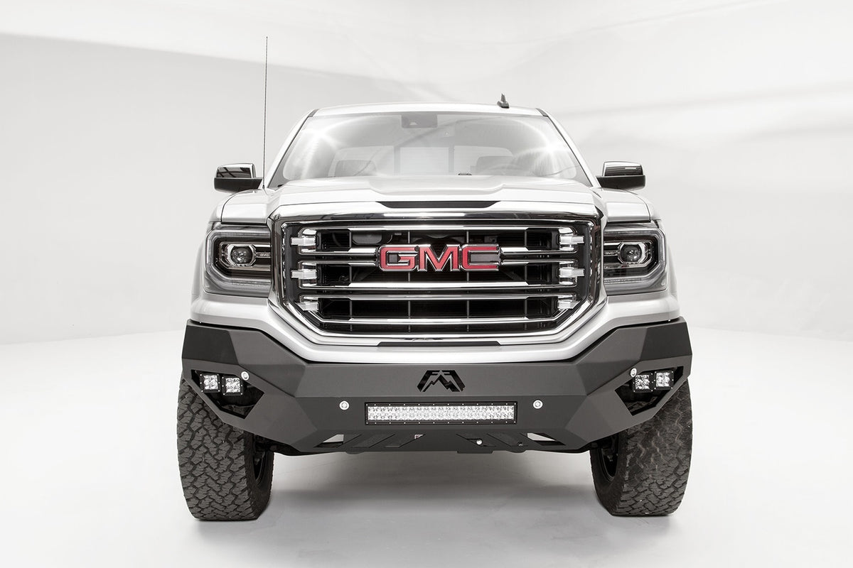Fab Fours Vengeance Front Bumper, No Guard, 2-Stage Black Powder Coat GS16-D3951-1