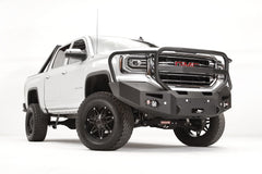 Fab Fours Premium Winch Front Bumper, Full Grill Guard, Sensor Compatible, 2-Stage Black Powder Coat GS16-F3950-1