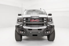 Fab Fours Premium Winch Front Bumper, Pre-Runner Guard, Sensor Compatible, 2-Stage Black Powder Coat GS16-F3952-1