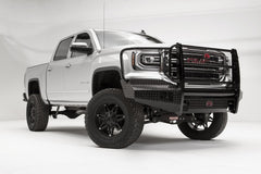 Fab Fours Black Steel Front Bumper, Full Grill Guard, 2-Stage Black Powder Coat GS16-K3960-1