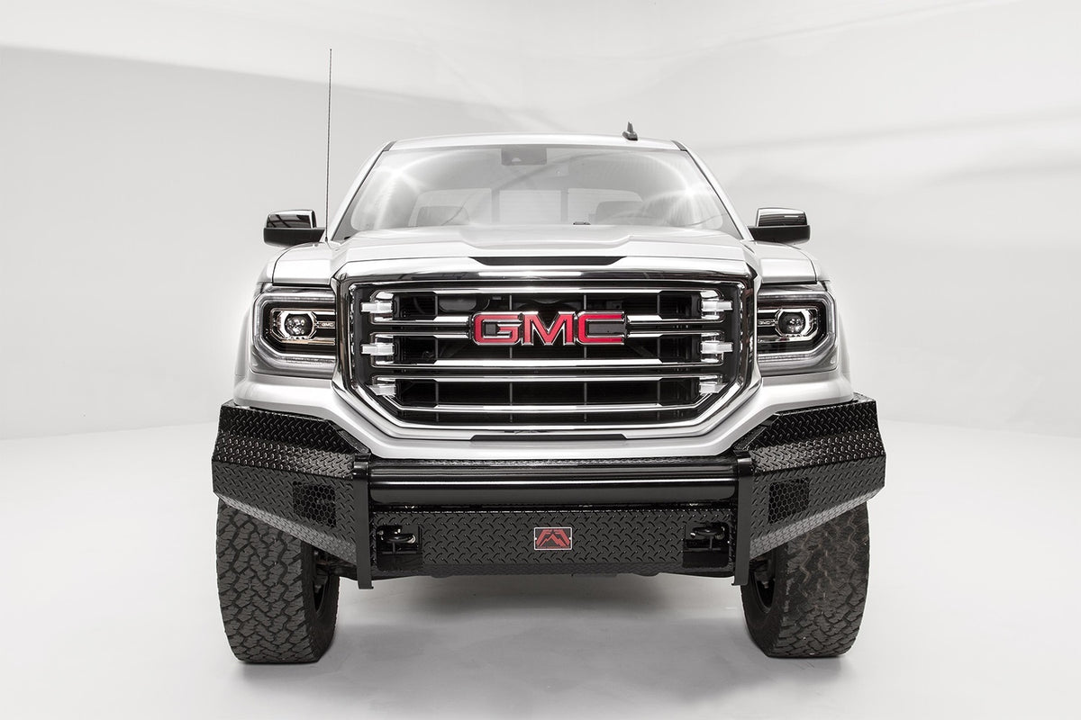 Fab Fours Black Steel Front Bumper, No Guard, 2-Stage Black Powder Coat GS16-K3961-1