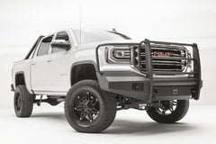 Fab Fours Elite Front Bumper, Full Grill Guard, 2-Stage Black Powder Coat GS16-R3960-1
