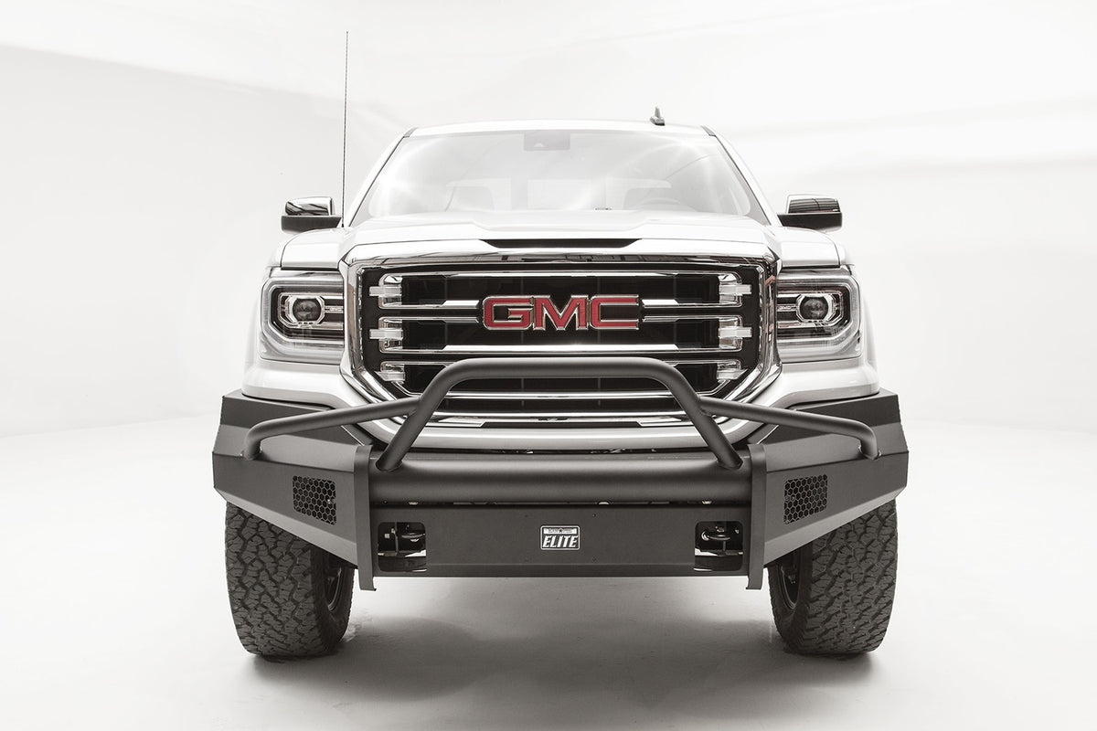 Fab Fours Elite Front Bumper, Pre-Runner Guard, 2-Stage Black Powder Coat GS16-R3962-1