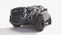 Fab Fours Vengeance Front Bumper, No Guard, Sensor Compatible, 2-Stage Black Powder Coat GS19-D6051-1