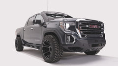 Fab Fours Vengeance Front Bumper, No Guard, Sensor Compatible, 2-Stage Black Powder Coat GS19-D6051-1