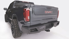 Fab Fours Vengeance Rear Bumper, Sensor Compatible, 2-Stage Black Powder Coat GS23-E5852-1