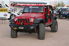 Fab Fours Lifestyle Winch Front Bumper, Pre-Runner Guard, 2-Stage Black Powder Coat JK07-B1850-1