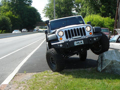 Fab Fours Lifestyle Winch Front Bumper, No Guard, 2-Stage Black Powder Coat JK07-B1851-1