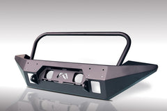 Fab Fours FMJ Full Width Winch Front Bumper, Full Grill Guard, 2-Stage Black Powder Coat JK07-B1858-1
