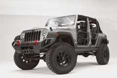 Fab Fours Vengeance Front Bumper, No Guard, 2-Stage Black Powder Coat JK07-D1851-1