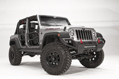Fab Fours Vengeance Front Bumper, No Guard, 2-Stage Black Powder Coat JK07-D1851-1