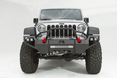 Fab Fours Vengeance Front Bumper, Pre-Runner Guard, 2-Stage Black Powder Coat JK07-D1852-1