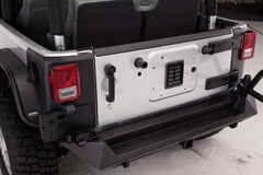 Fab Fours Heavy Duty Rear Bumper, 2-Stage Black Powder Coat JK07-Y1251-1