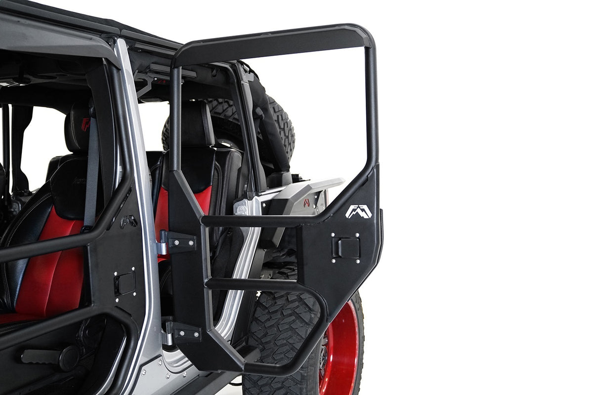 Fab Fours Full Tube Doors, Black Powder Coat JK1031-1