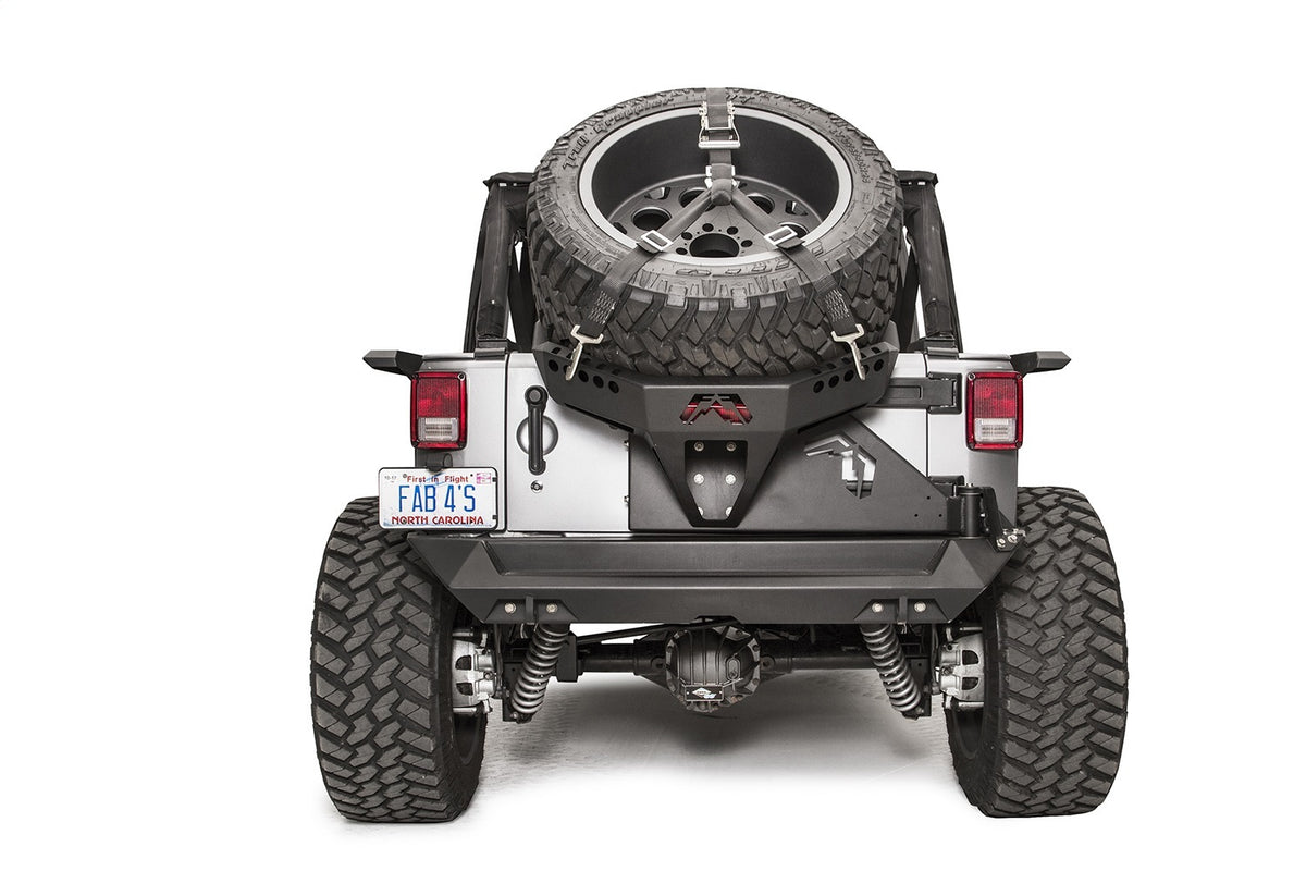 Fab Fours Spare Tire Carrier, 2-Stage Black Powder Coat JK2070-1
