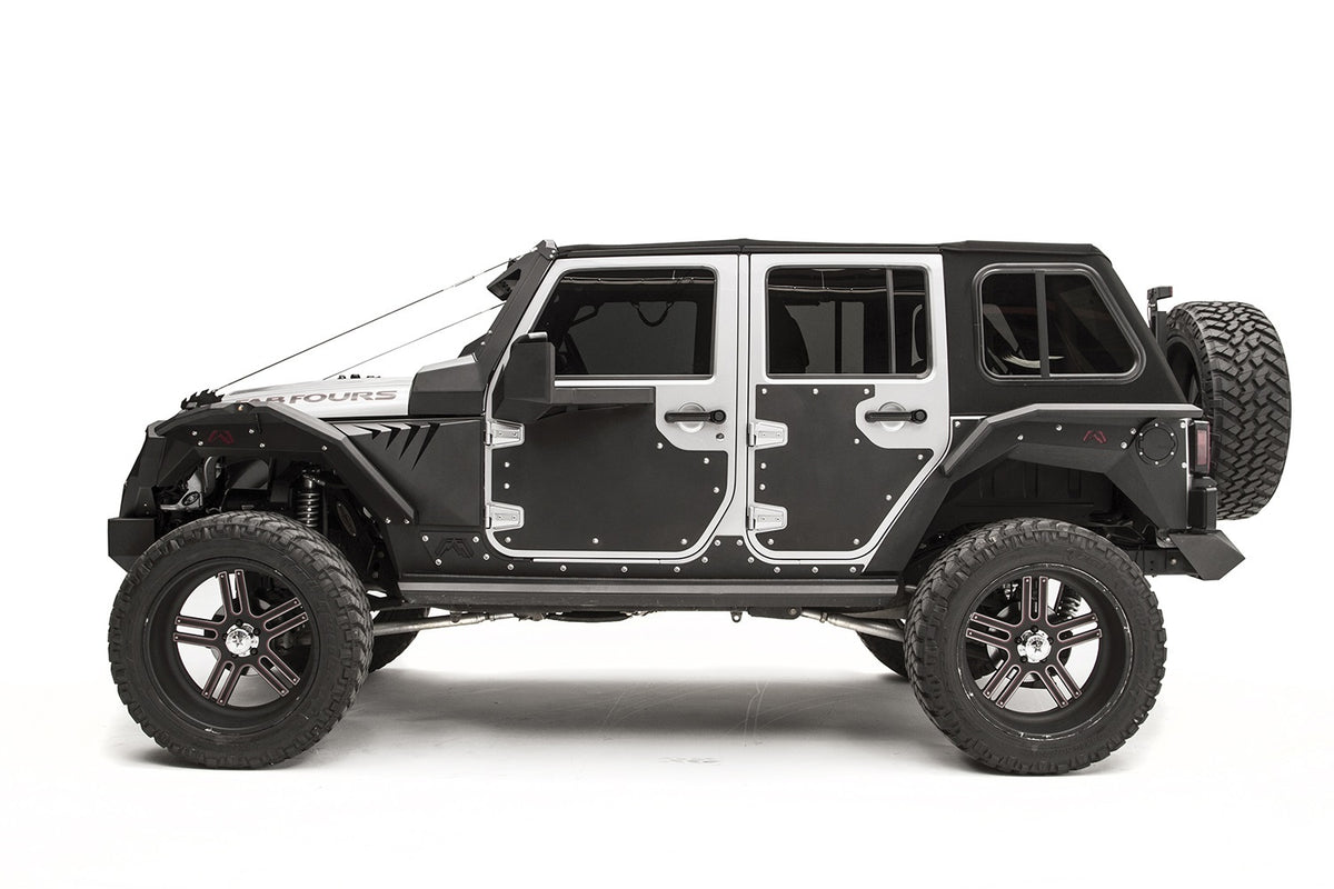 Fab Fours Door Skin, Matte Black Powder Coat JK3000-1