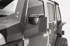 Fab Fours Door Skin Mirror Guard, Matte Black Powder Coat JK3001-1