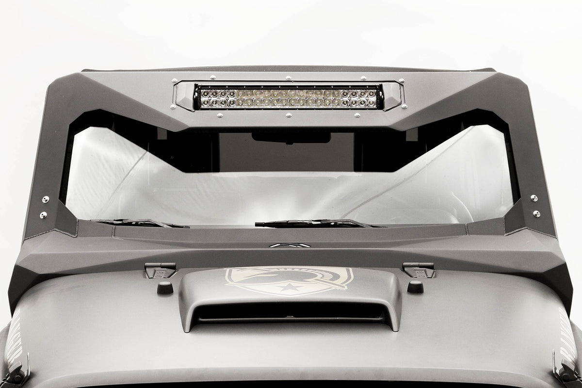Fab Fours Light Bar Insert Mount, Black Powder Coat JK3022-1