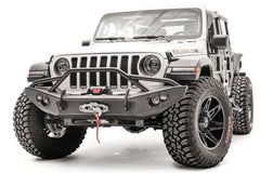 Fab Fours Lifestyle Winch Bumper, Bare Steel JL18-B4652-B