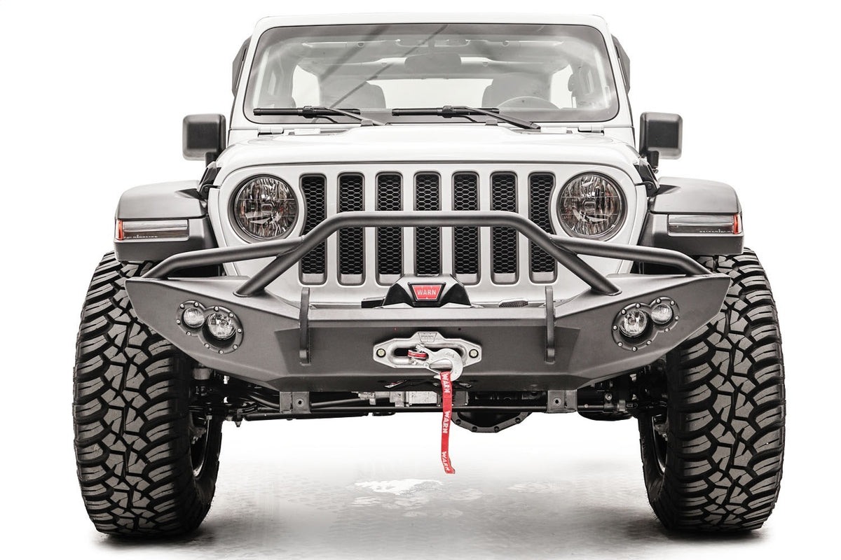 Fab Fours Lifestyle Winch Bumper, Matte Black Powder Coat JL18-B4652-1