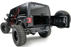 Fab Fours Heavy Duty Rear Bumper, Matte Black Powder Coat JL18-Y1851-1