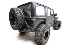 Fab Fours Off The Door Tire Carrier, Matte Black Powder Coat JL18-Y1851T-1