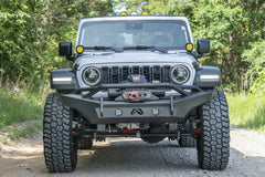 Fab Fours Lifestyle Winch Bumper, Pre-Runner Guard, Bare Steel JL24-B5052-B