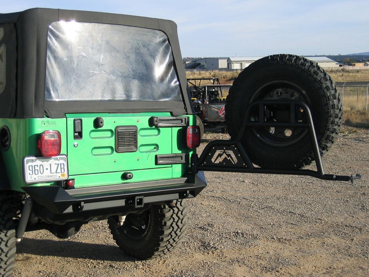 Fab Fours Spare Tire Carrier, 2-Stage Black Powder Coat JP-Y1251T-1