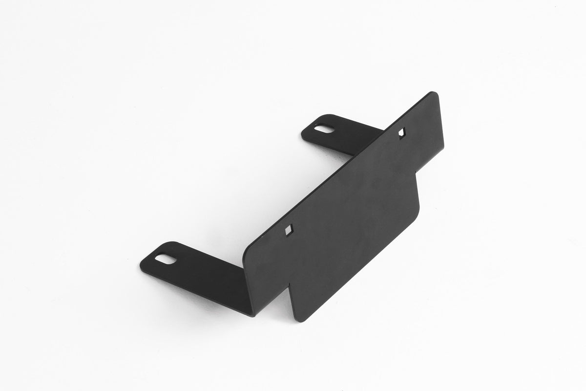 Fab Fours Vengeance Front License Plate Bracket, 2-Stage Black Powder Coat M2250-1