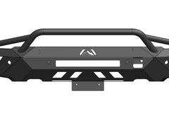 Fab Fours Vengeance Front License Plate Bracket, 2-Stage Black Powder Coat M2351-1