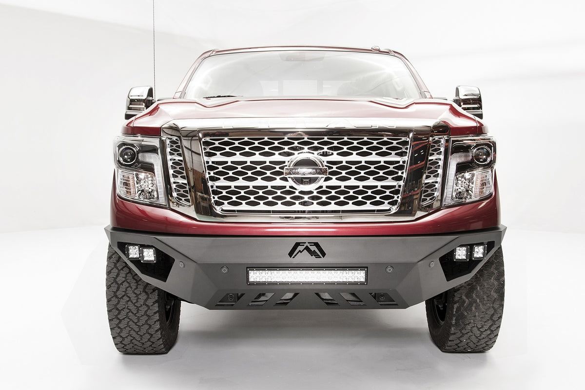 Fab Fours Vengeance Front Bumper, No Guard, Sensor Compatible, 2-Stage Black Powder Coat NT16-D3751-1