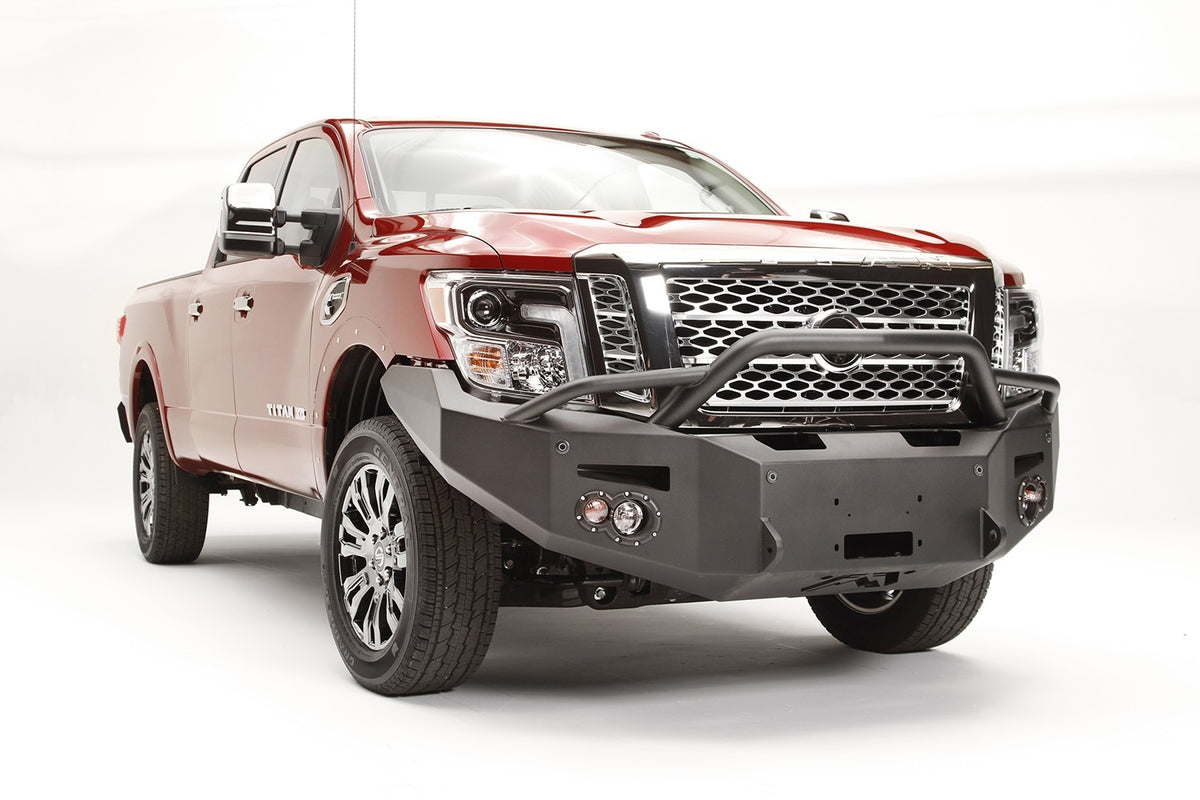 Fab Fours Premium Winch Front Bumper, Pre-Runner Guard, 2-Stage Black Powder Coat NT16-F3752-1