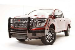 Fab Fours Black Steel Front Bumper, Full Grill Guard, 2-Stage Black Powder Coat NT16-K3760-1