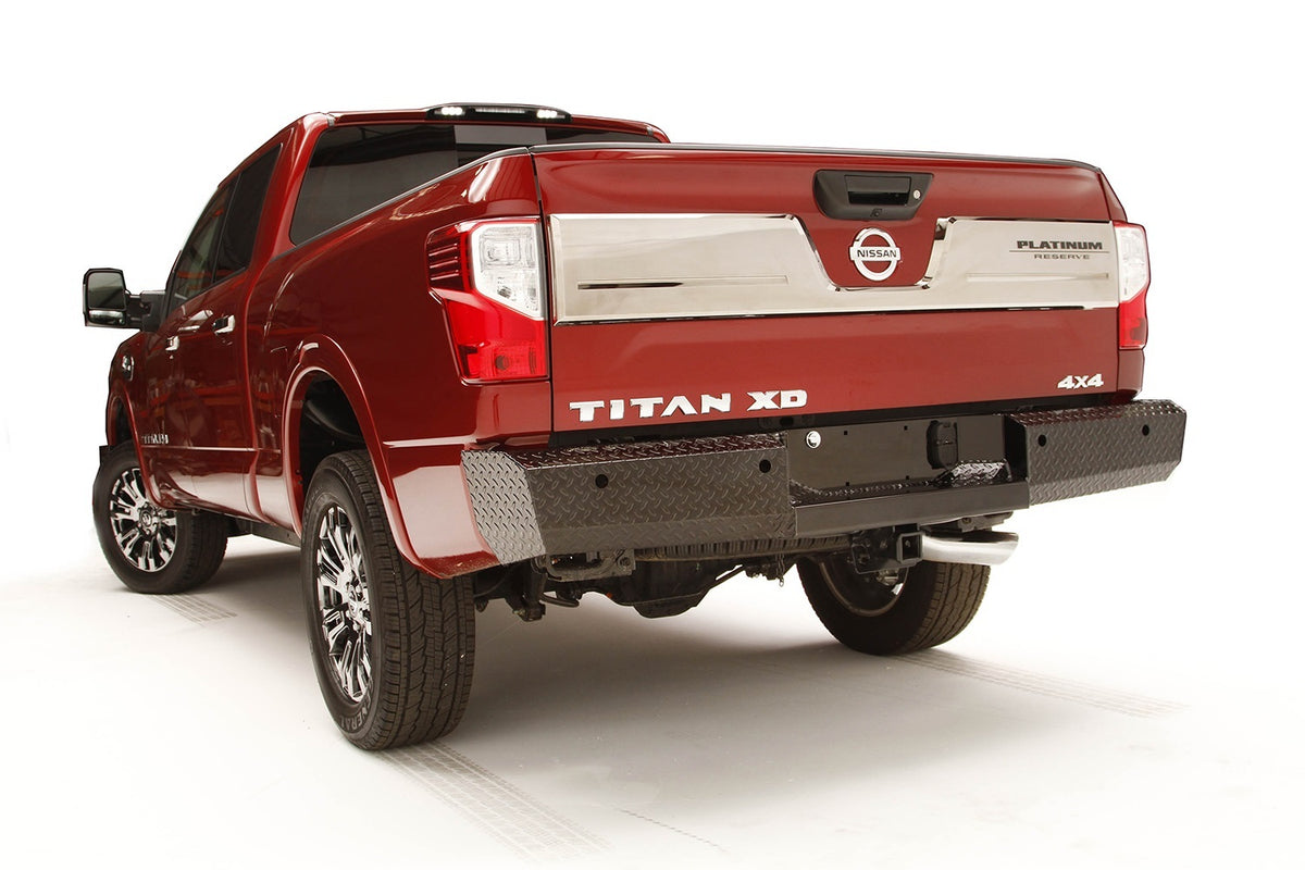 Fab Fours Black Steel Ranch Rear Bumper, 2-Stage Black Powder Coat NT16-T3750-1