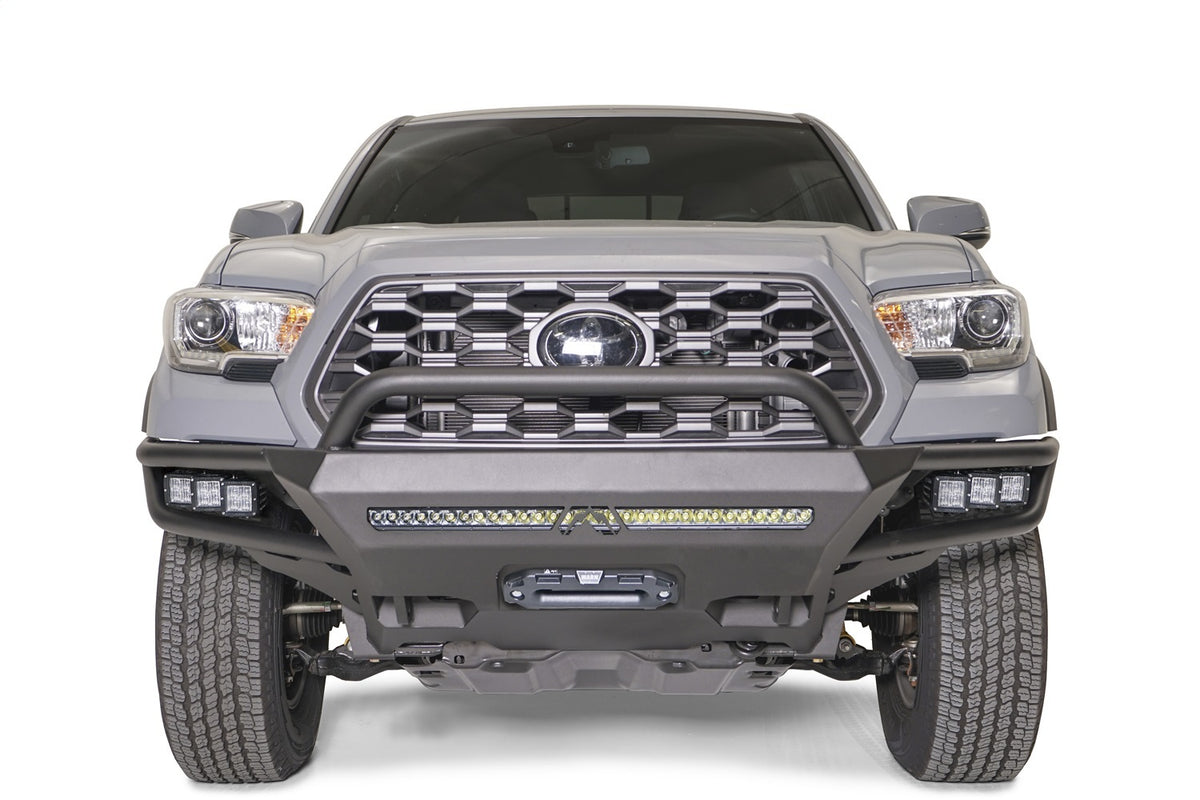 Fab Fours Vengeance Winch Front Bumper, Pre-Runner Guard, Bare Steel TB16-02-B