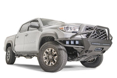 Fab Fours Vengeance Winch Front Bumper, High Pre-Runner Guard, Bare Steel TB16-03-B